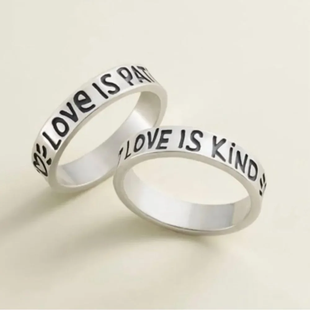James Avery Retired “Love Is Patient, Love Is Kind” Ring